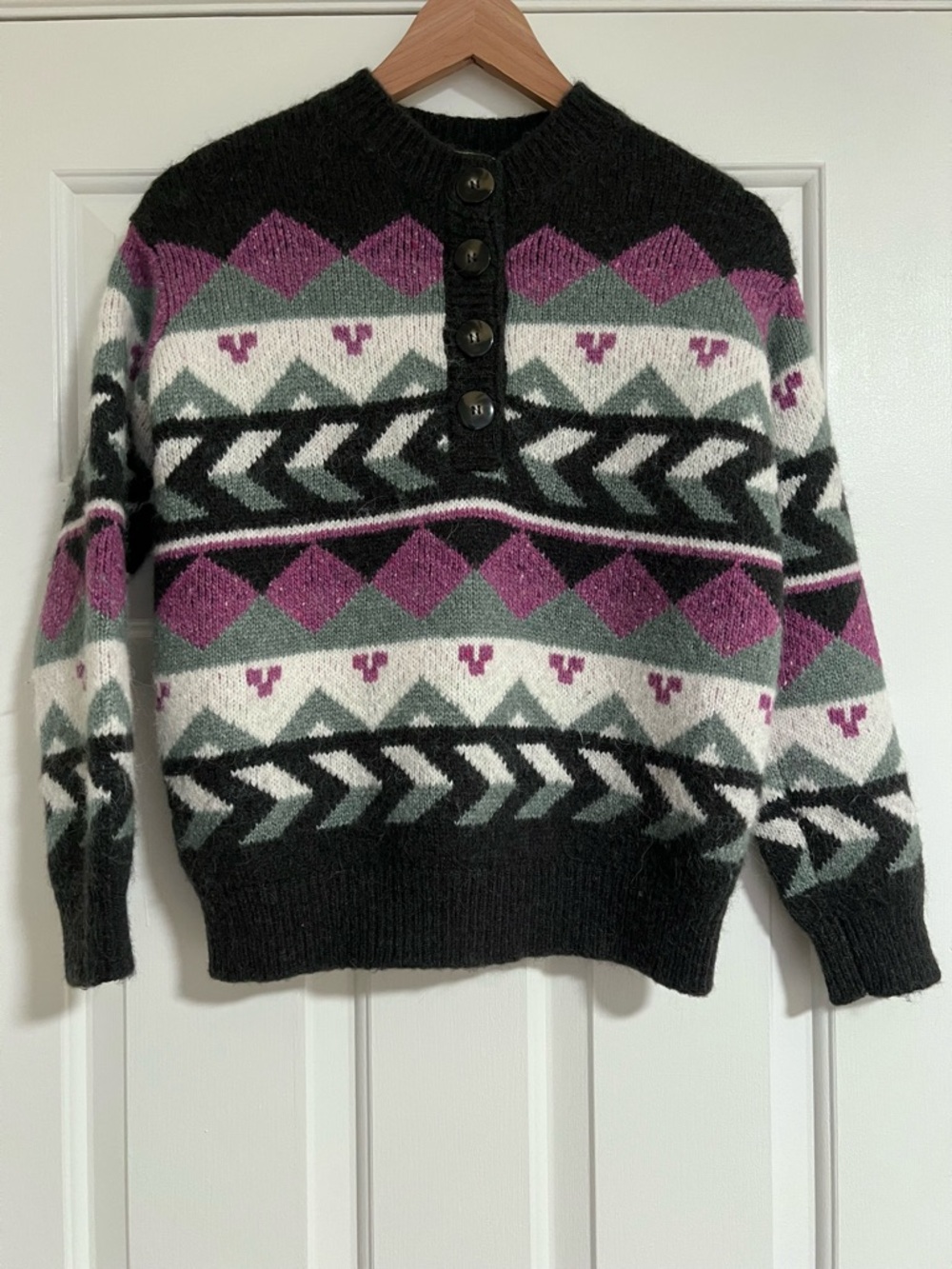 Sezane Georges Jumper in Green (Size XXS)